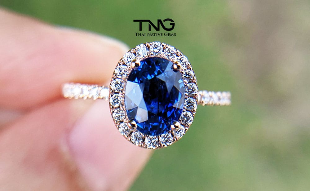 Alamina: Lab-Created Blue Sapphire Engagement Ring | Ken & Dana Design